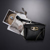 "SPECK OF GOLD" BLACK NICKEL SHOULDER BAG