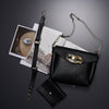 "SPECK OF GOLD" BLACK NICKEL SHOULDER BAG