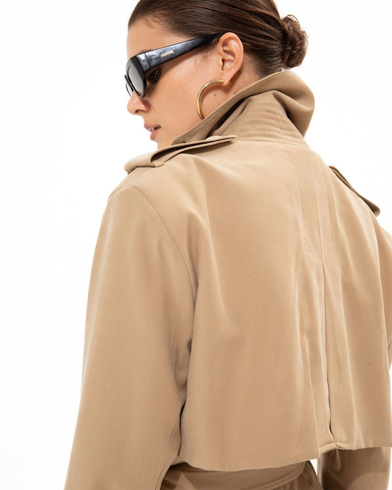 BEIGE TRENCH JACKET