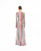 RED STRIPED MESH DRESS