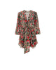 RED FLORAL MINI DRESS