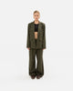OLIVE CHEQUERED PANTS