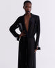 BLACK SILK SHEER MAXI DRESS