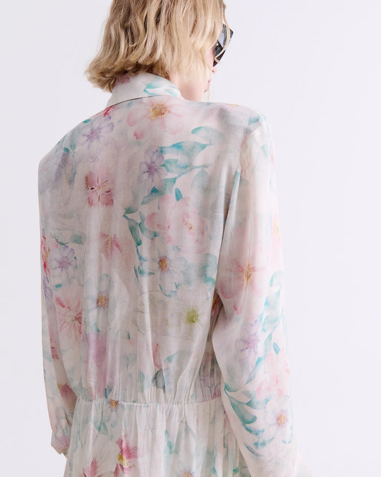 FLORAL CHEMISIER MAXI DRESS