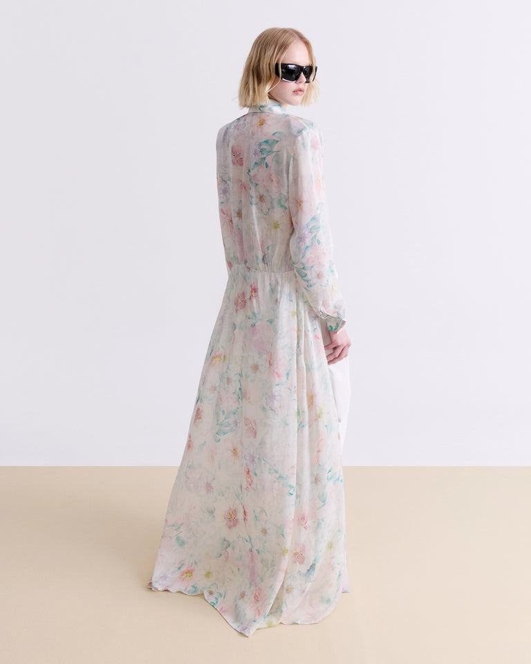 FLORAL CHEMISIER MAXI DRESS