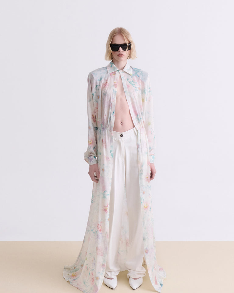 FLORAL CHEMISIER MAXI DRESS