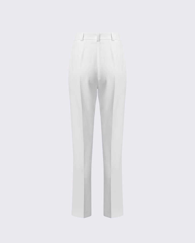WHITE TAILORED PANTS WITH NERVIR
