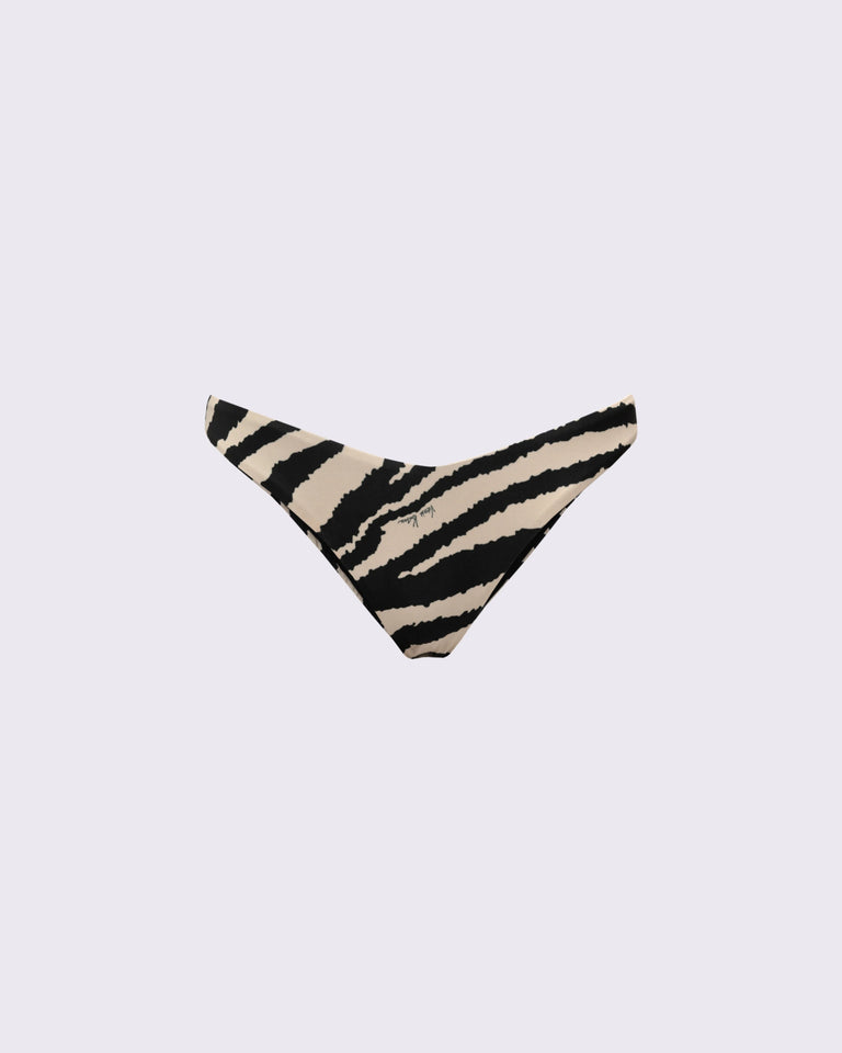 ZEBRA PRINT LOW CUT BIKINI BOTTOMS