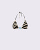 ZEBRA PRINT TRIANGLE BIKINI TOP