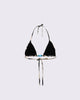 ZEBRA PRINT TRIANGLE BIKINI TOP