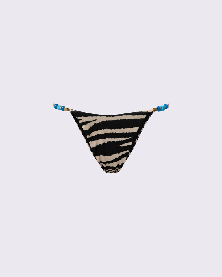 ZEBRA PRINT THIN STRAP BIKINI BOTTOMS