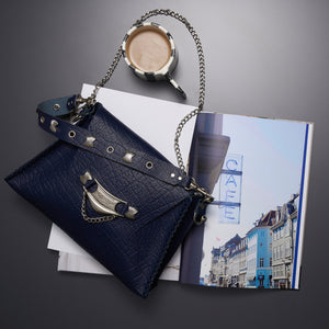 "CALIFORNIA DREAMIN" BLUE NICKEL SHOULDER BAG