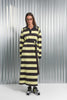 YAMATA LONG DRESS YELLOW/BROWN
