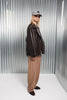 HEBI FAUX LEATHER JACKET |BROWN