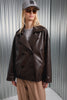 HEBI FAUX LEATHER JACKET |BROWN