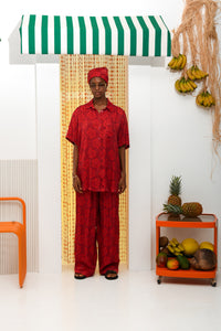 HIBISCUS PANTS RED