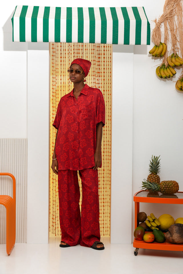 HIBISCUS SHIRT RED