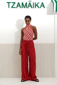HIBISCUS PANTS RED