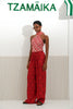 HIBISCUS PANTS RED