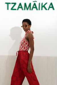 HIBISCUS PANTS RED