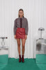 PURPOSE FAUX LEATHER MINI SKIRT |RED