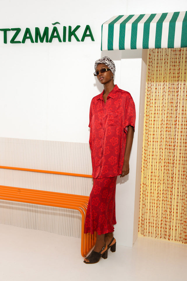 HIBISCUS SHIRT RED