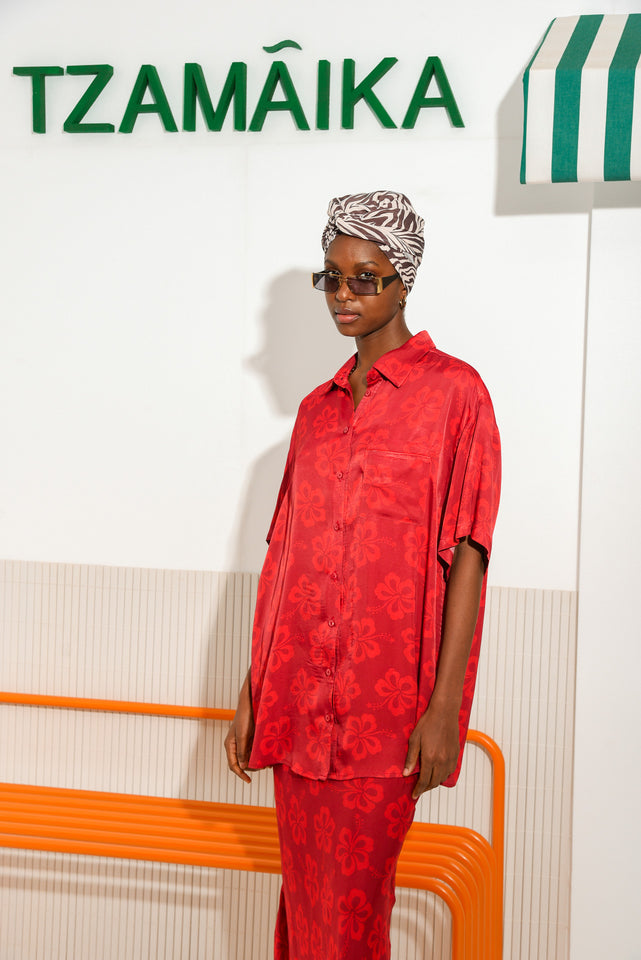 HIBISCUS SHIRT RED