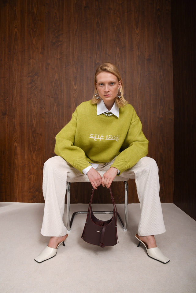 SELF LOVE PULLOVER |LIME