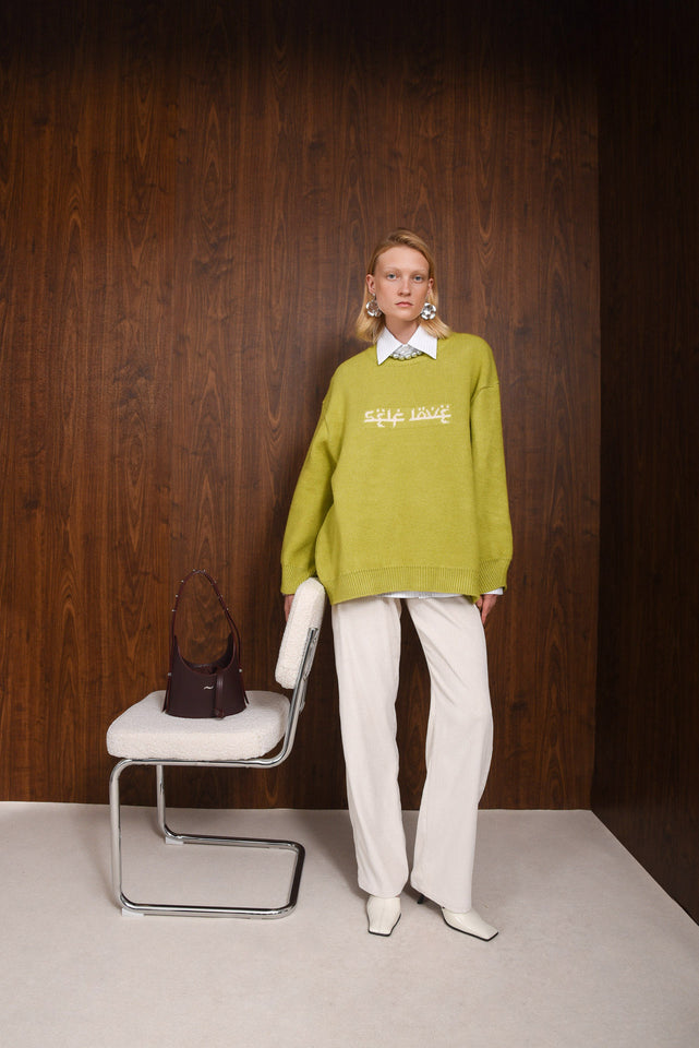SELF LOVE PULLOVER |LIME