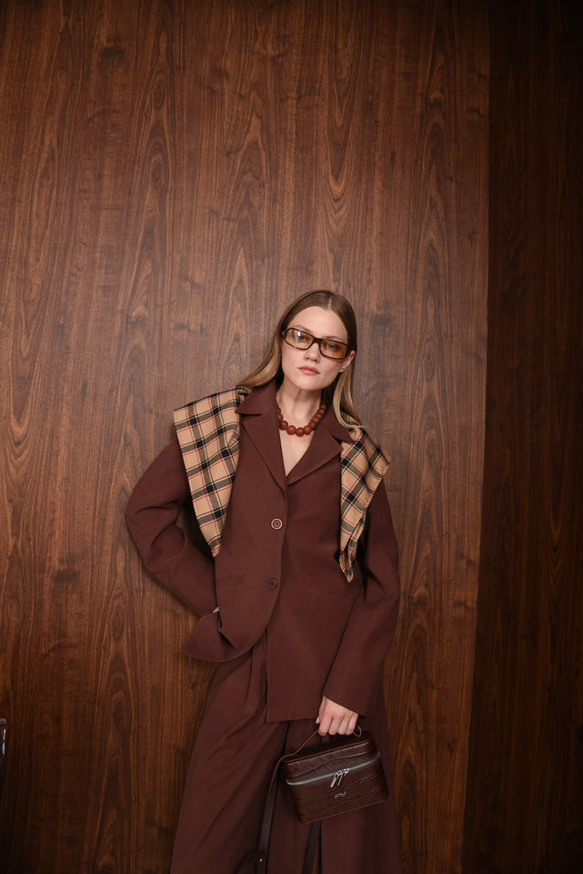 HIGHER SELF BLAZER |BROWN