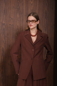 HIGHER SELF BLAZER |BROWN
