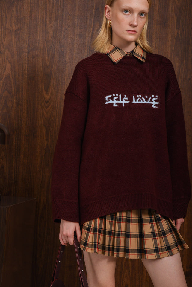 SELF LOVE PULLOVER |BORDEAUX