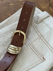 "MINIMAL" BROWN GOLD BELT