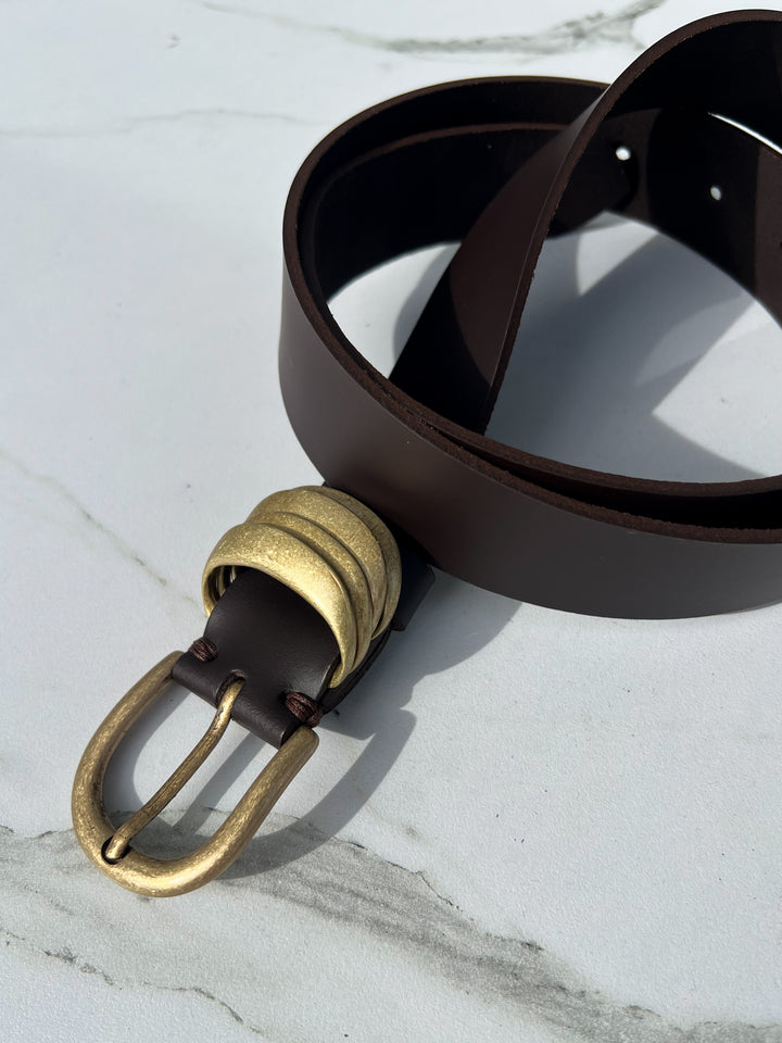 "MINIMAL" BROWN BRONZE BELT