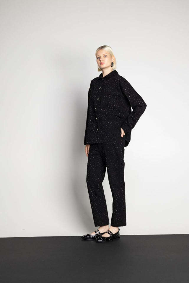 GENEVIE BLACK DENIM SHIRT