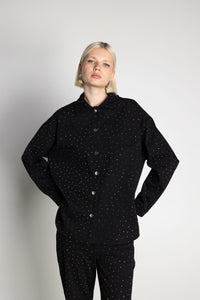 GENEVIE BLACK DENIM SHIRT