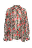 RED FLORAL OS SHIRT