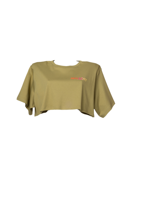 RICA OLIVE CROP T-SHIRT