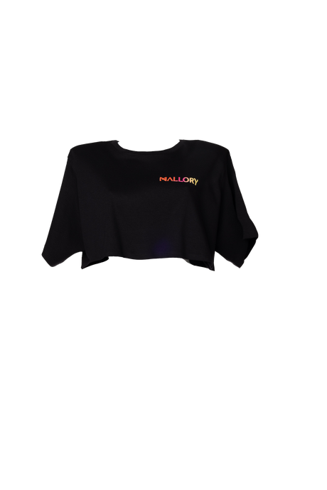 RICA BLACK CROP T-SHIRT