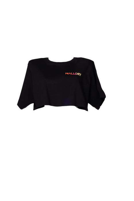 RICA BLACK CROP T-SHIRT