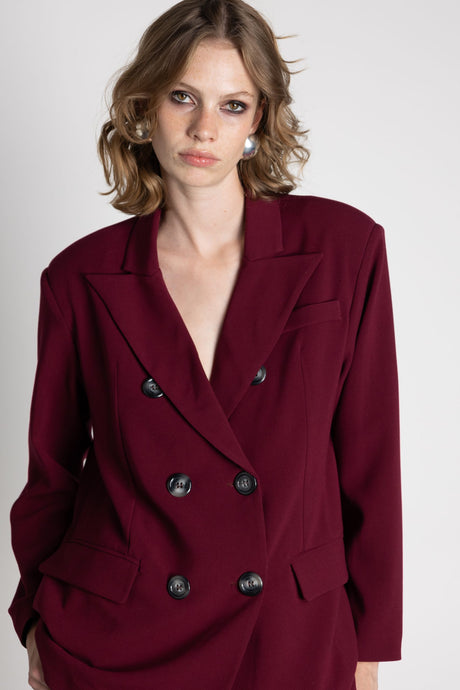 HAZEL BORDEAUX BLAZER