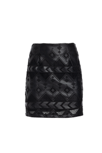 ALLEY BLACK TEXTURED SKIRT