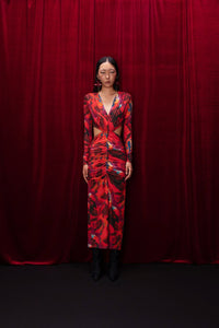 UTOPIA RED FLORAL DRESS