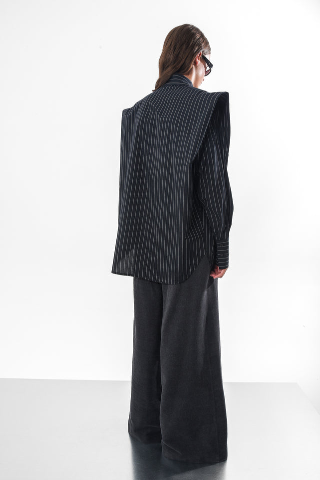 OTZI WIDE LEG DENIM PANTS |BLACK