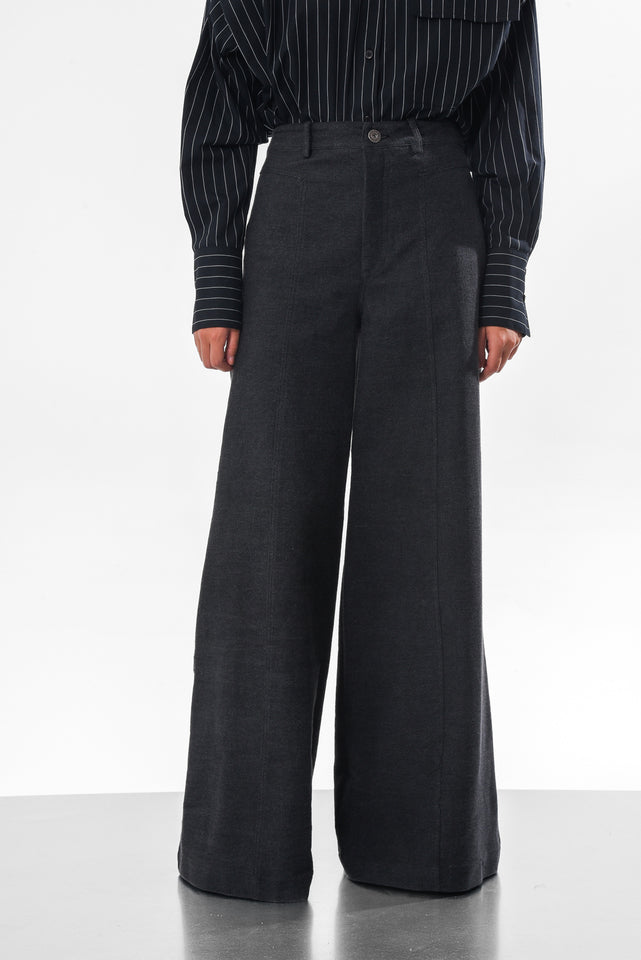 OTZI WIDE LEG DENIM PANTS |BLACK
