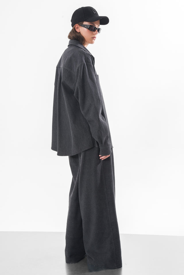 OTZI WIDE LEG DENIM PANTS |BLACK