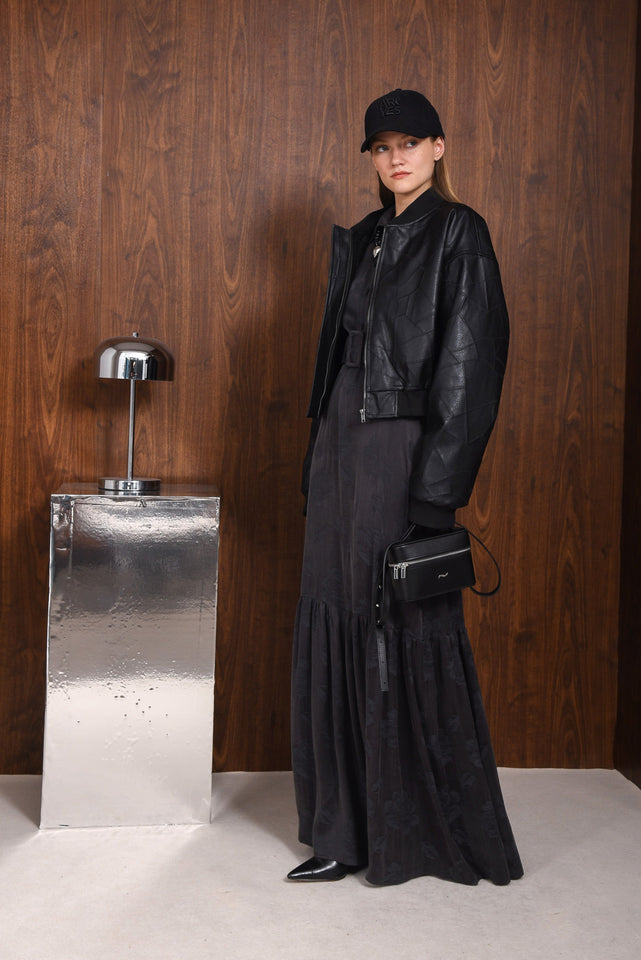 IDENTITY FAUX LEATHER BOMBER