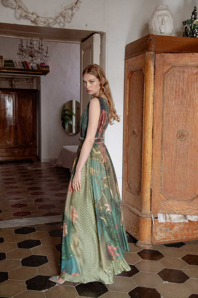 NATURAL PANTS OLIVE GREEN