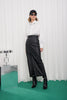 PURPOSE FAUX LEATHER MIDI SKIRT |BLACK