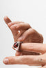 NA135 TEARDROP RING COGNAC RED